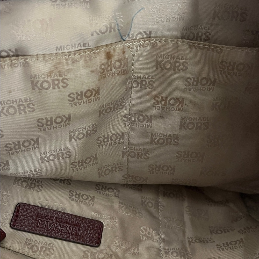 Michael Kors Burgundy Leather Charm Tassel Hobo Bag - Picture 13 of 13